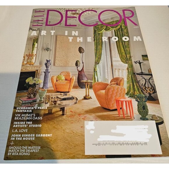 Elle Decor March 2025 Art in the Room Architecture Issue Magazine Hearst - Picture 1 of 7